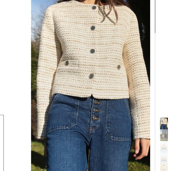 ZARA TEXTURED BLAZER SIZE S , M NWT - Picture 1 of 5